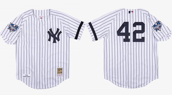 Men's White New York Yankees #42 Mariano Rivera 2000 Stitched Baseball Jersey